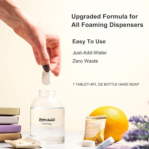 Miniatura 9 de Recambios para tabletas de jabón de manos espumoso, paquete de 12 tabletas para lavar a mano, haz 96 onzas líquidas de jabón con fragancia de