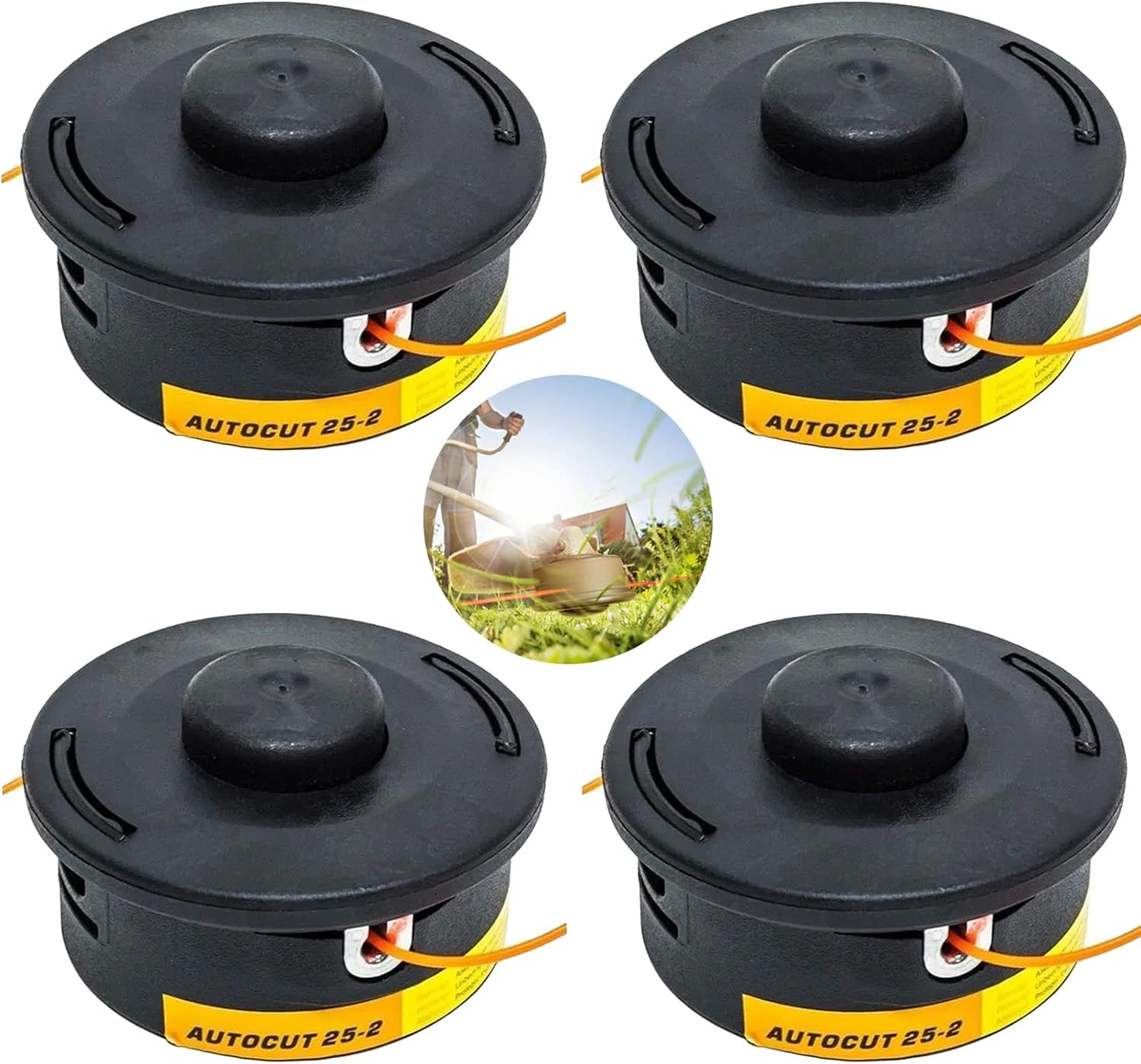 4 Stück Mähkopf AutoCut 252 für Stihl, Faden M10 x 1,25 Mähkopf 2,4 mm