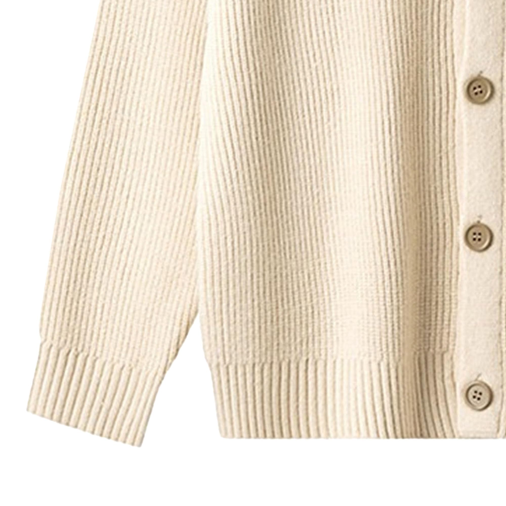 Męski sweter z dzianiny z kołnierzykiem polo z długim rękawem | Klapa, luźny krój, jednolity kolor, jednorzędowy, elastyczny, ciepły, prążkowany spód, strój do biura biznesowego