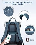 ECOHUB 17" Travel Backpack United Airlines Personal Item Bag Water Resistant Laptop Lightweight Casual Daypack