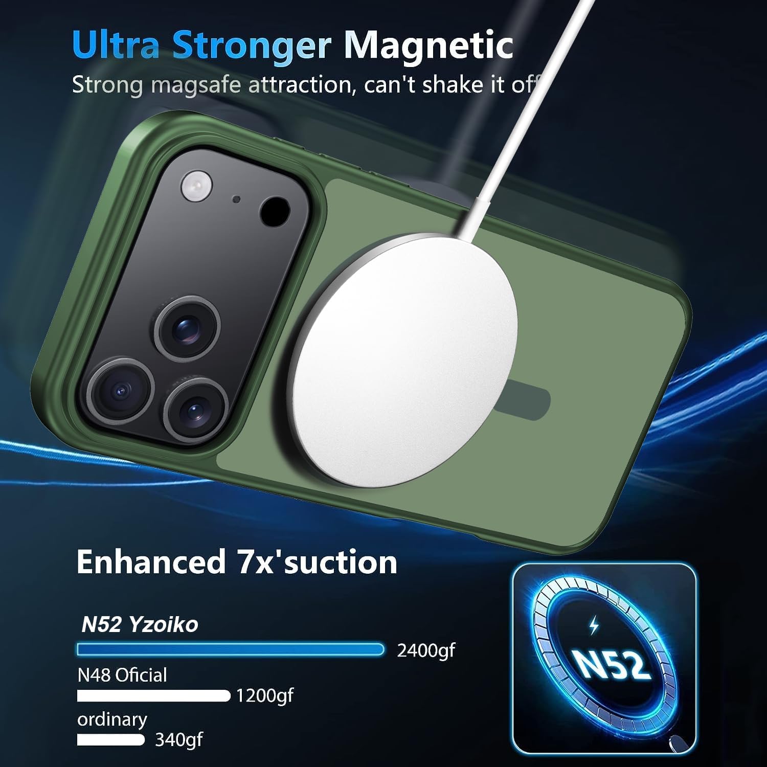 for iPhone 17 Pro Max Case, Magnetic & Shockproof, Alpine Green thumbnail