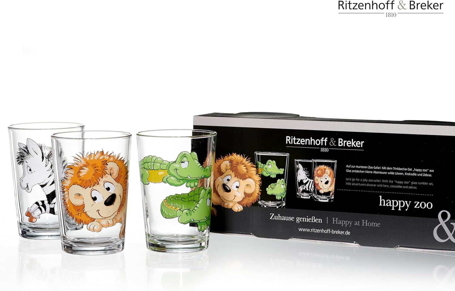 Ritzenhoff & Breker Happy Zoo Children's Drinking Glasses Set of 6