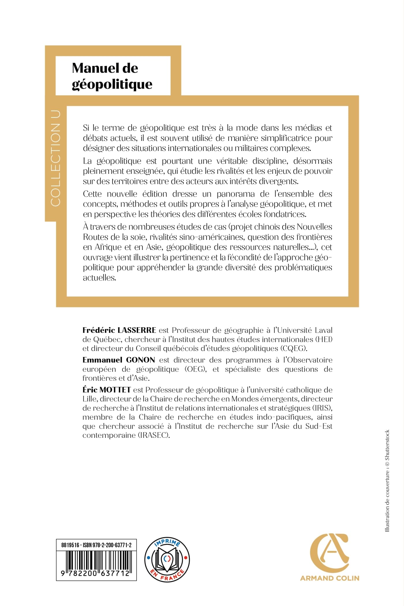 Manuel de géopolitique - 4e éd.: Enjeux de pouvoir sur des territoires