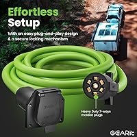 Vista 4 de GEARit Cable de extensión para remolque de 7 vías (1 pie) Enchufe de remolque de 7 pines Cable en línea Arnés de cables Conector de clavijas dobles