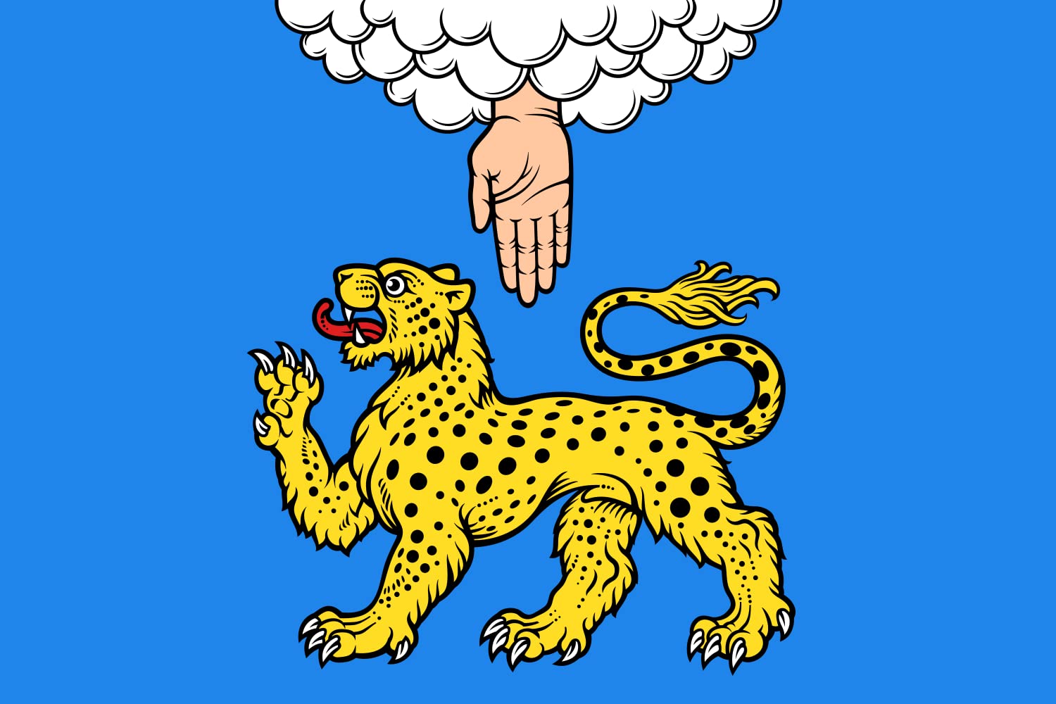 Drapeau Oblast de Pskov grand format paysage anti-décoloration pour mât