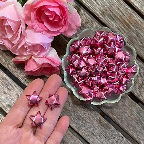 Miniatura 10 de 500-Strip Red Foil Paper Strips for Making Origami Stars, Lucky Stars, Puff Stars. Reflective Mirror Shiny Paper Strips, 0.5 x 11 inch. (Red Foil,