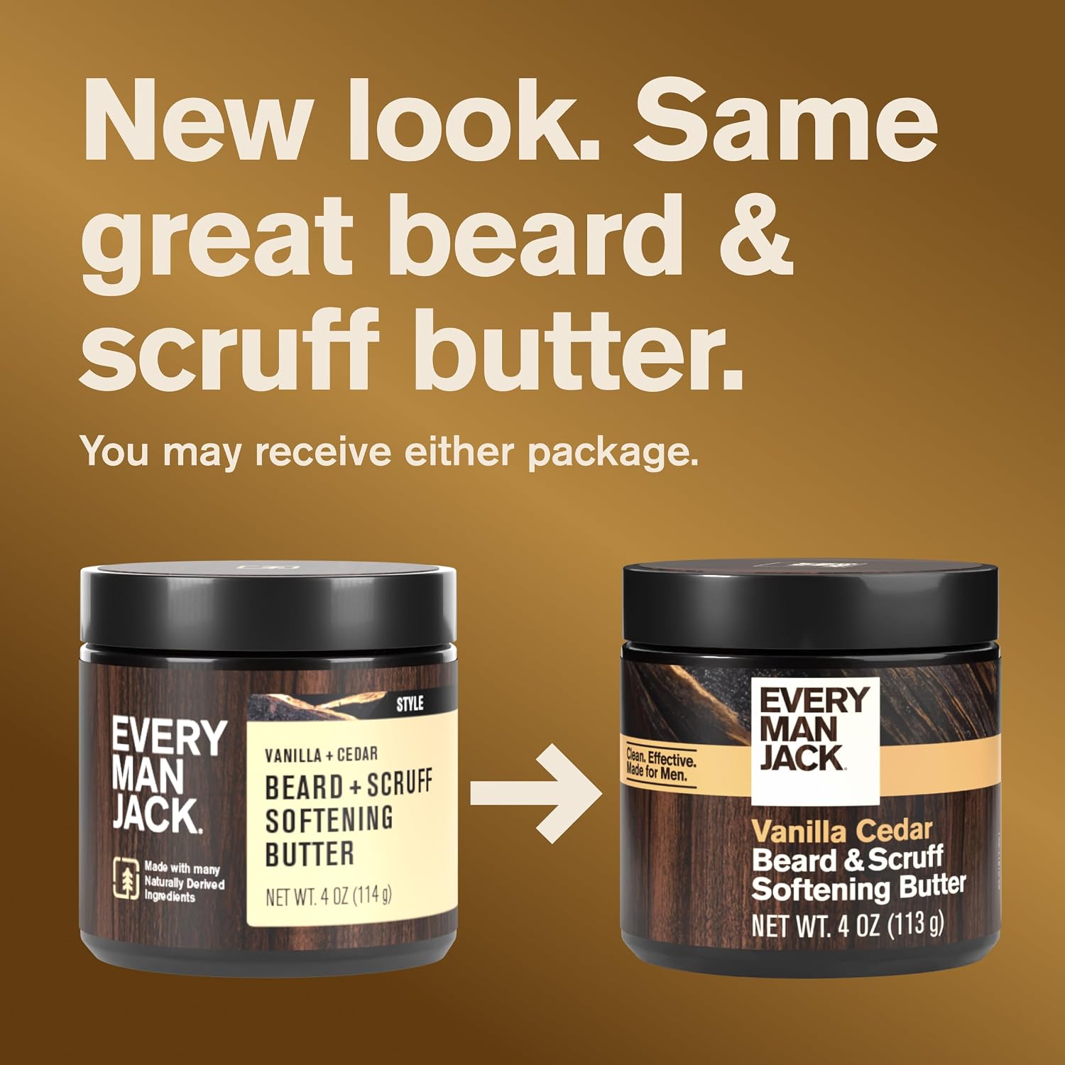 Every Man Jack Beard & Scruff Softening Butter for Men, Vanilla Cedar, 2pk image 3