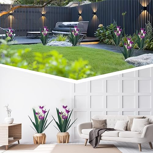 Miniatura 8 de Homight Planta de agave de metal para decoración al aire libre, decoración de jardín al aire libre, lirio mexicano, planta de arte, jardín, agave,