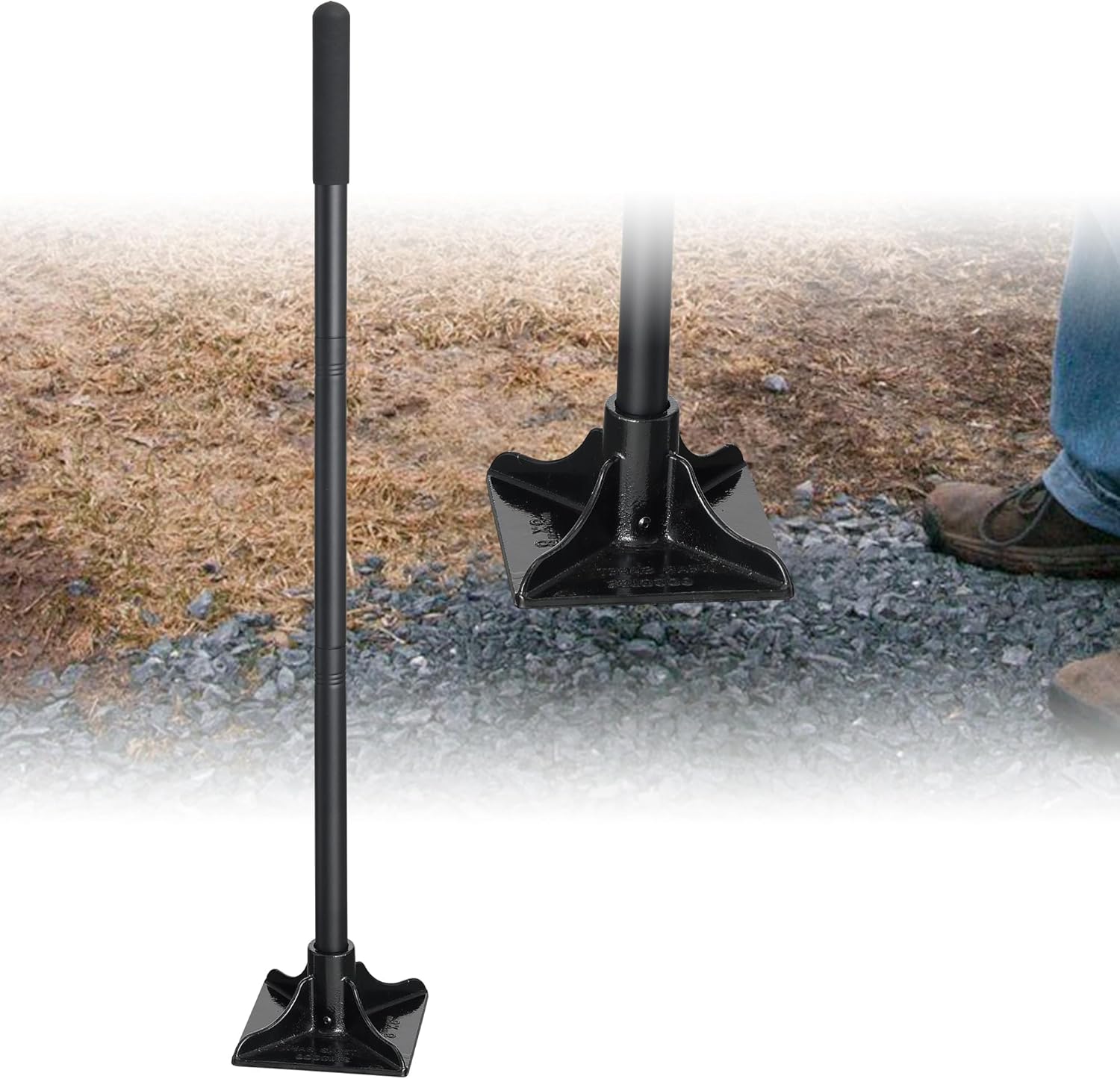 Steel Tamper Tool, Heavy Duty Garden Ground Steel Tamper