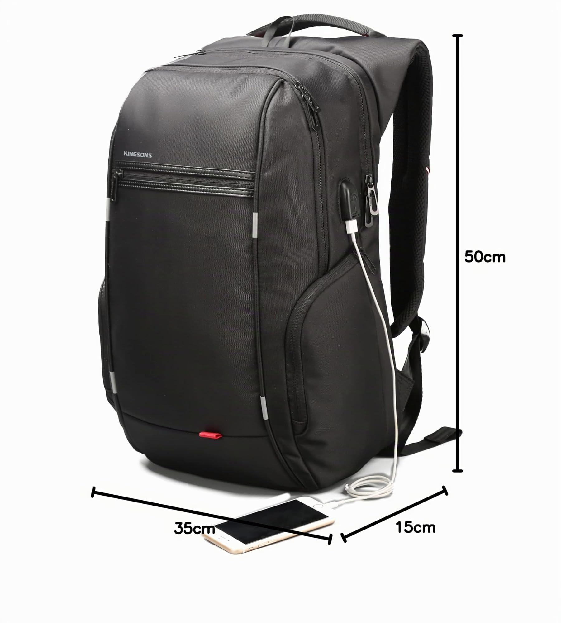 Un grand sac à dos ordinateur 15.6 et sac à dos usb extérieur idéal urbain | Le sac à dos business déperlant idéal pour vos pluies légères. Contient 30 L avec de belles bretelles ergonomiques au dos