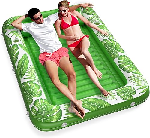 Miniatura 25 de Flotador inflable para piscina de bronceado Jasonwell 4 en 1 - Bañera de sol para tomar el sol en la piscina, balsa flotante para piscina infantil