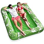 Inflatable Tanning Pool Lounger Float - Jasonwell 4 in 1 Sun Tan Tub Sunbathing Pool Lounge Raft Floatie Toys Water Filled Tanning Bed Mat Pad for Adult Blow Up Kiddie Pool Kids Ball Pit Pool
