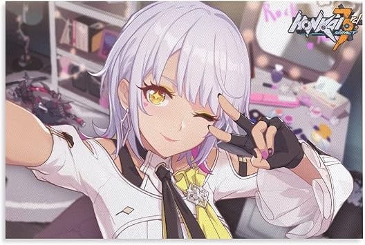 Amazon ビデオゲーム崩壊3rd ほうかいサード キャロル ペッパー ポスターキャンバスポスター寝室の装飾スポーツ風景オフィスルームの装飾ギフトキャンバスポスター壁アートの装飾リビングルームの寝室の装飾のための絵画の印刷 16x24inch 40x60cm ウォール