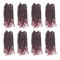 Vista 85 de BOHOBABE Cabello de Ganchillo Pre-retorcido Passion Twist de 14 Pulgadas Cabello Corto Ombré Gris Pre-enrollado de Ganchillo Passion Twist