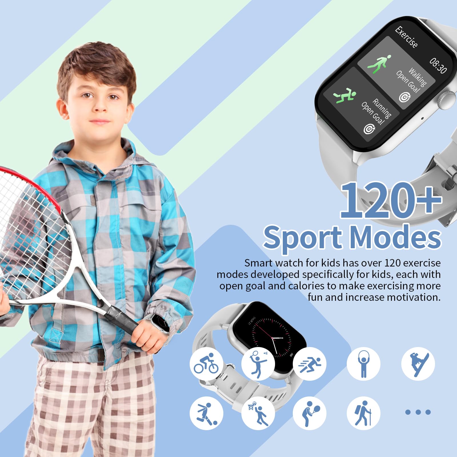 Montre Connectée Homme Ronde Avec Bluetooth Appel 1,5