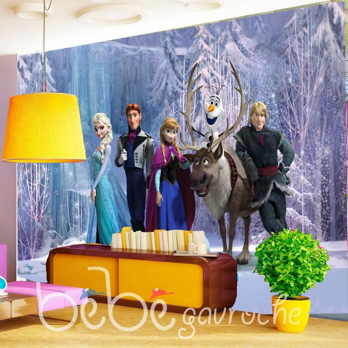 AG Design Disney Frozen 4 Part Photo Mural Wallpaper for Children's Room, Paper, Multi-Colour, 0.1 x 360 x 255 cm - Image 4