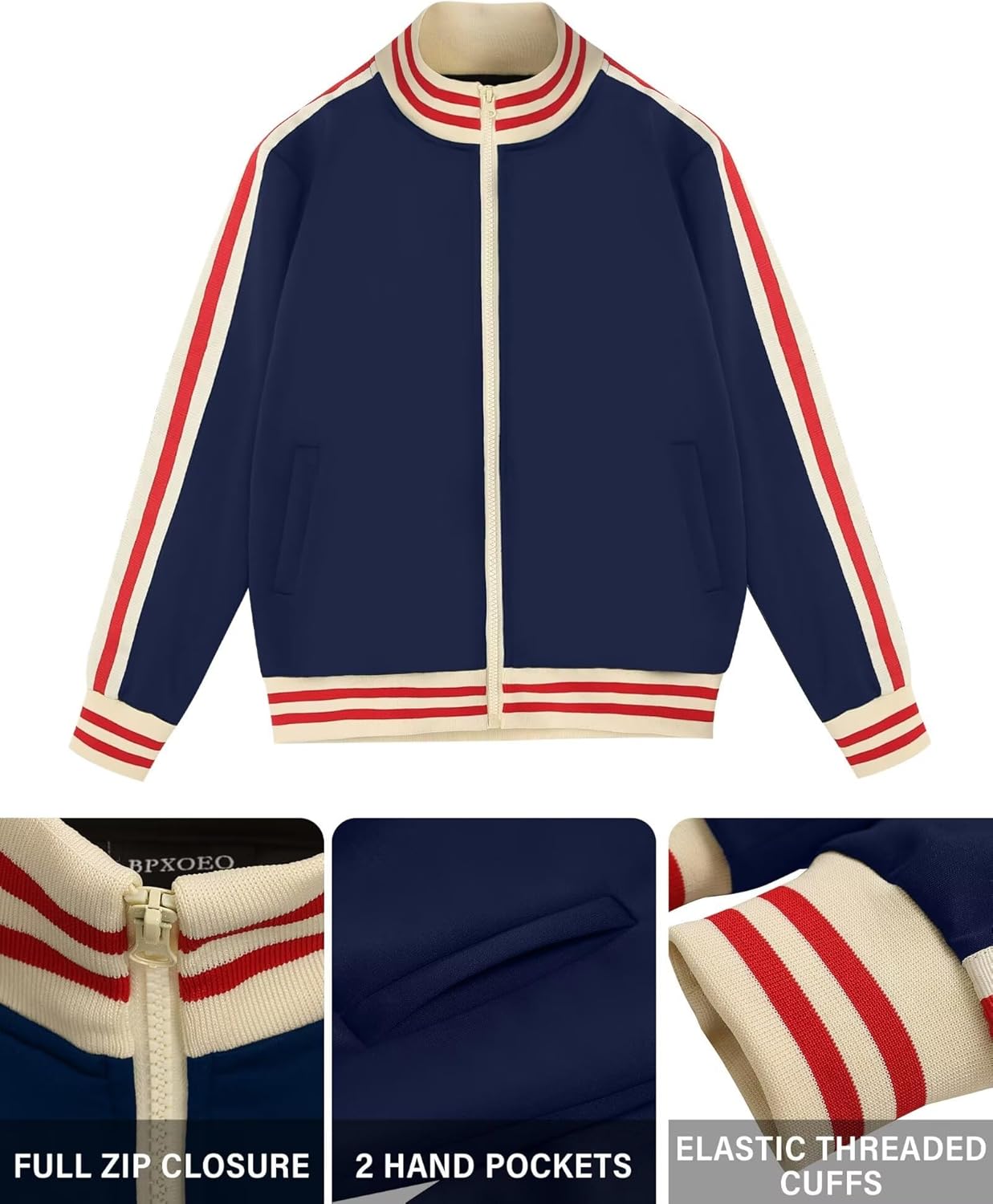 Boys' Tracksuits Set Long Sleeve Full Zip Active Jackets & Jogger Pants Suits 2 Piece Kids Sweatsuit for 4-12 Years - Image 4