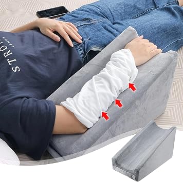 Arm Elevator Pillow, Soft Foam Elbow Support Pillow for Bed Sores, Ergonomic Arm Rest Wedge Pillow Arm Support Sponge for Sleeping