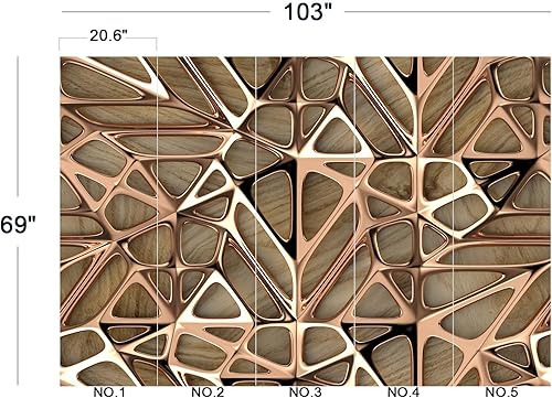 Miniatura 5 de Papel tapiz metálico 3D para dormitorio, 103 x 69 pulgadas