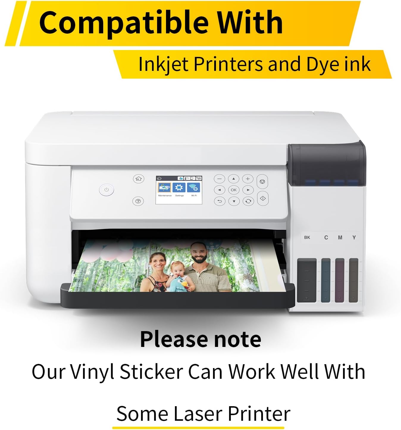 30Pack11x17 inch Transparent Printable Vinyl Sticker Paper for Inkjet and laser Printer, Tabloid Size Water-Resistant Translucent Clear Lable by Elygrap