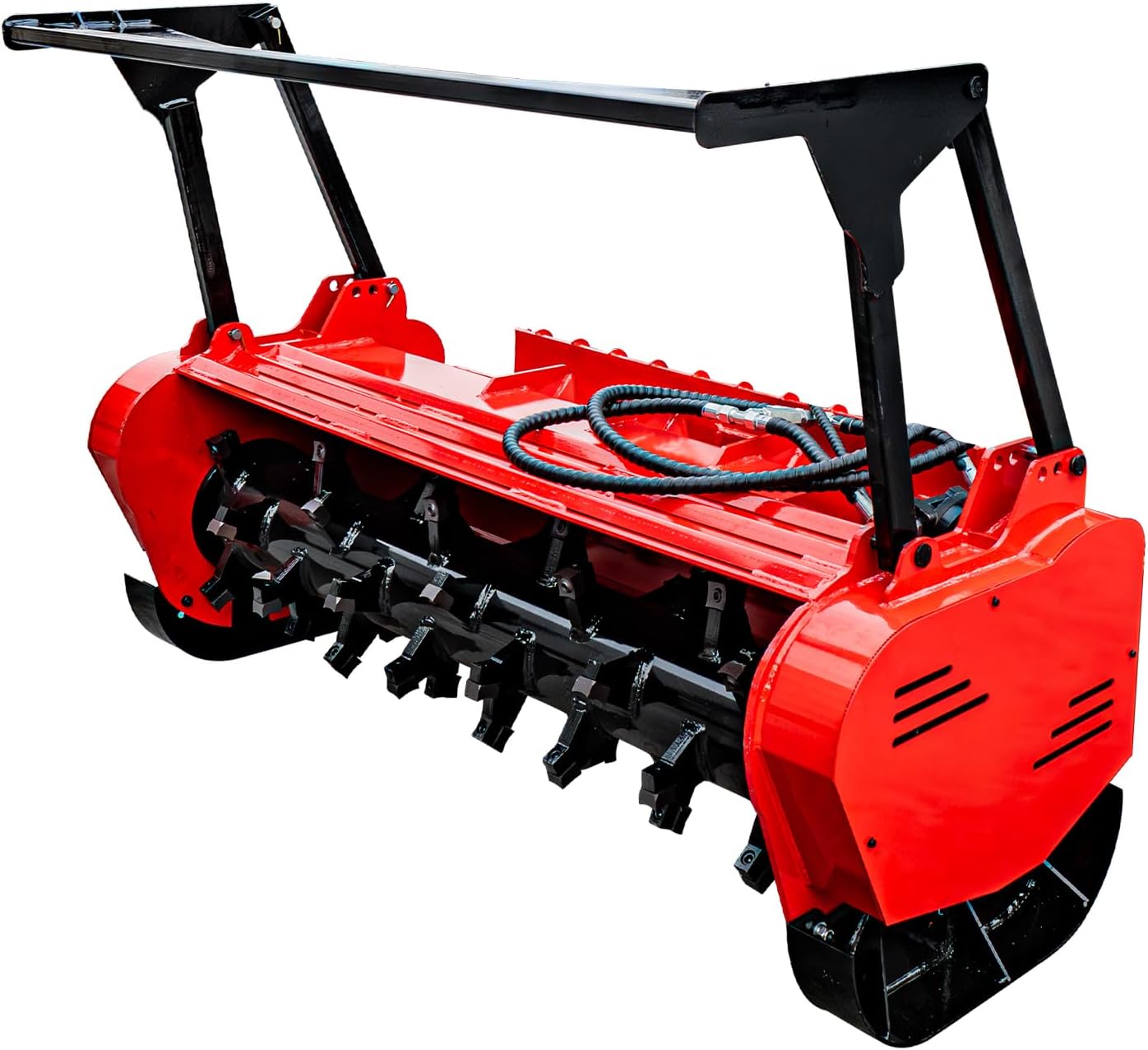 MIVA 60'' Hydraulic Forestry Mulcher Attachments for Bobcat Skid Steer Loader,Heavy Duty Land Clearing, Brush Cutting and Vegetation Management for Land Clearing, Roadside and Farm Use
