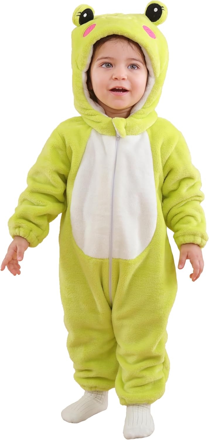 CuteOn Toddler Halloween Costume Onesie Cosplay Romper Christmas Infants Baby Costume Frog 3Months-4Years