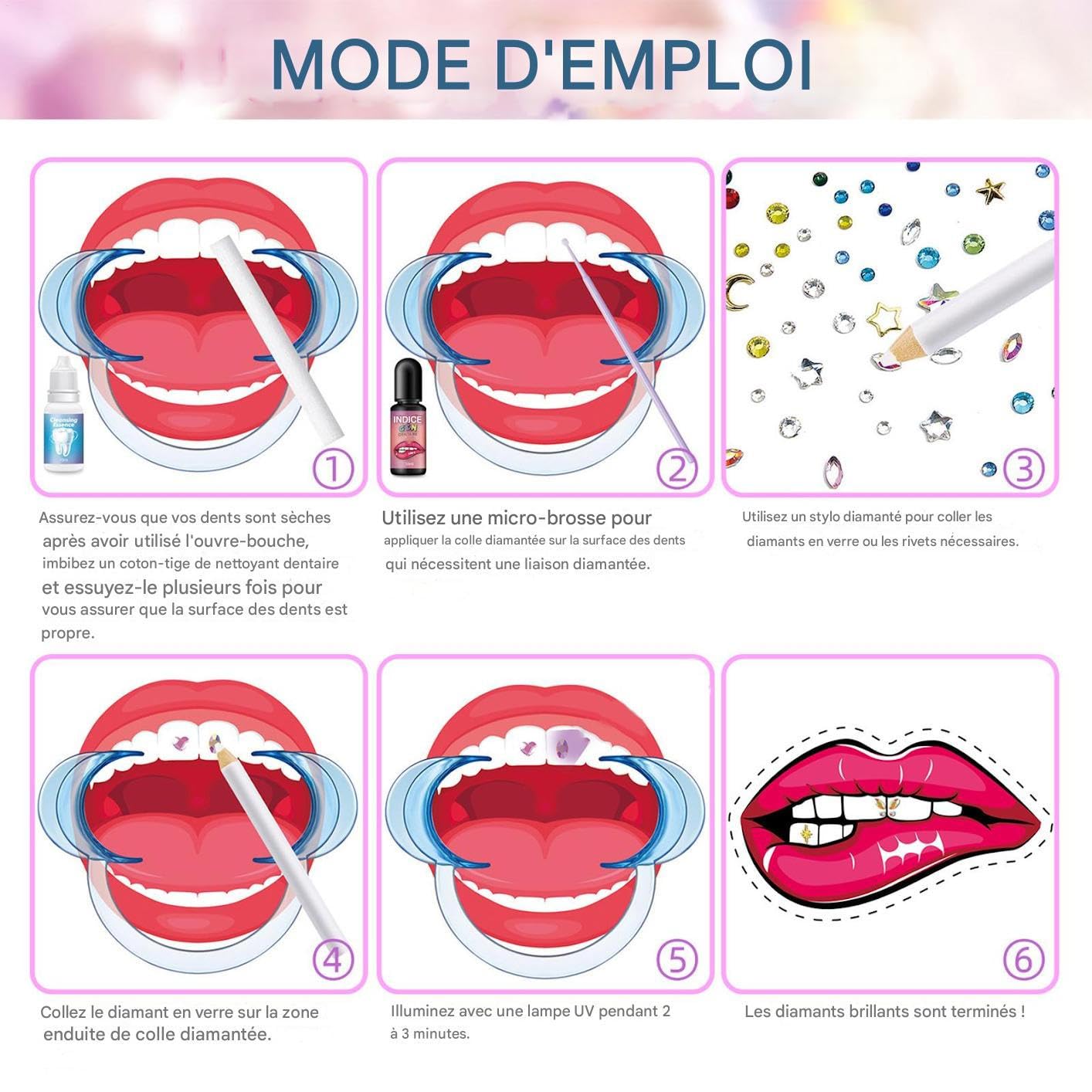 Strass Dentaire,Kit Complet Pour Strass Dentaire - Restaurateur Comblement Éclat Amélioration Cosmétique Décorative