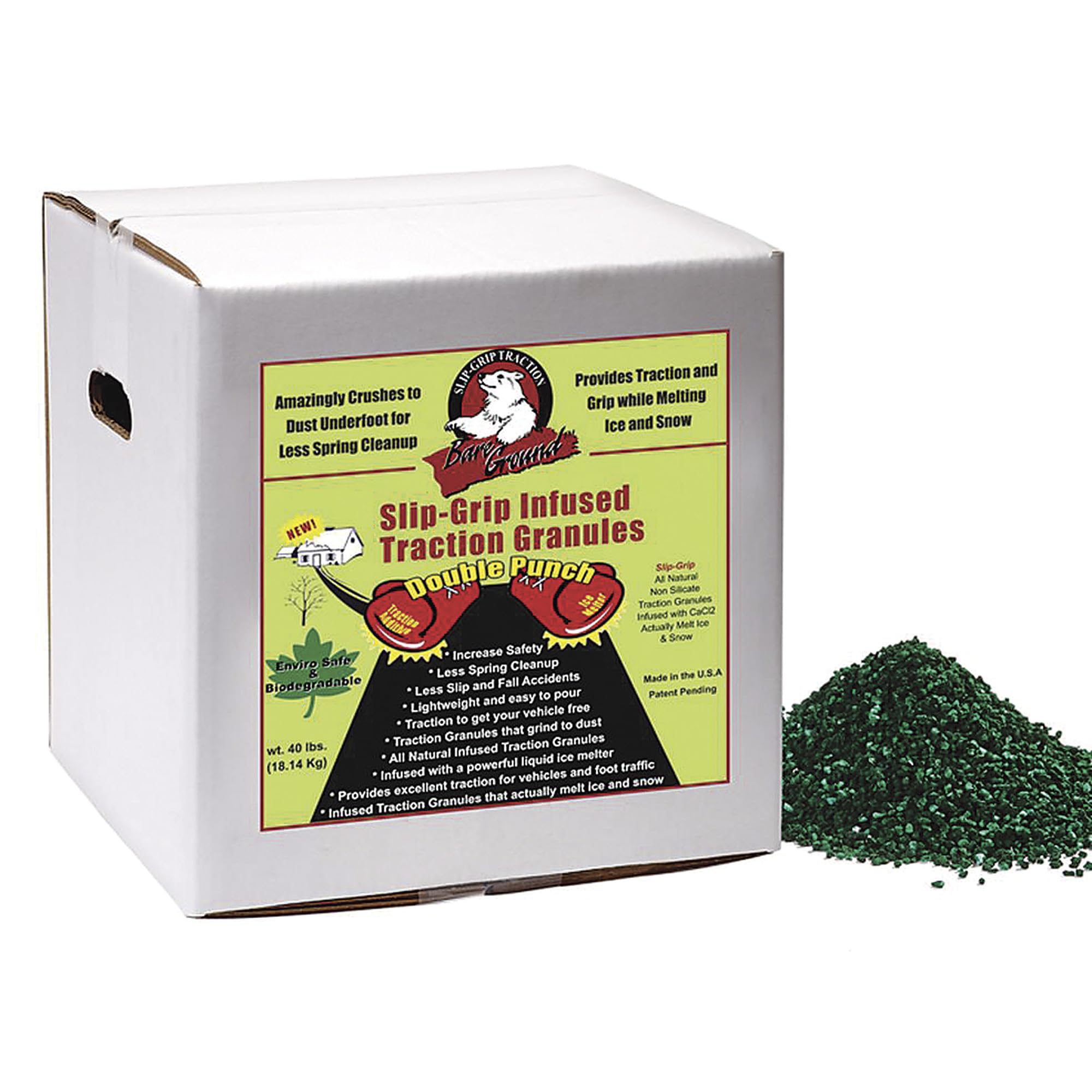 Bare Ground SLGP-15 Slip Grip Infused Traction Granules, 15 lbs