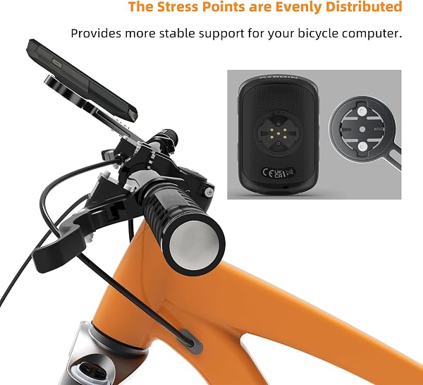NICEDACK Supporto per bicicletta in lega di alluminio compatibile con Garmin Edge, supporto per bicicletta per Garmin Edge 500 510 520 530 540 130 130 Plus 25 20 800 810 820 830 840 1000 1030 1030 - 4
