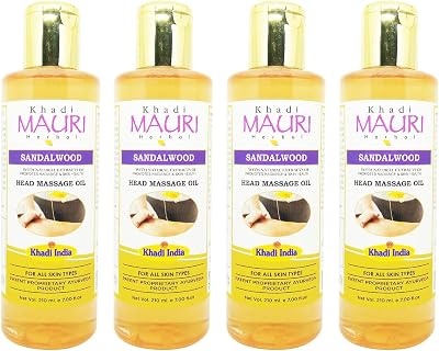 Mauri Sandalwood Head & Body Massage Oil - Pack Of 4 (840 ml)