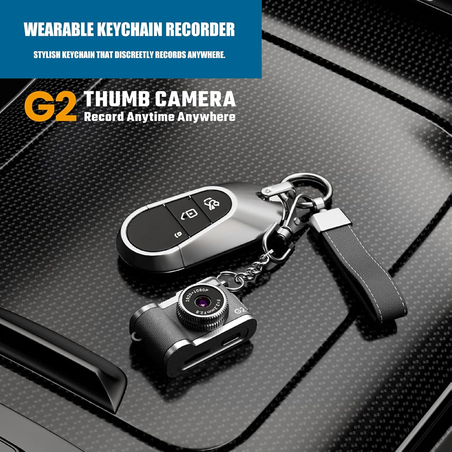 Compact Daily Camera, 1080P Gadget with LCD Screen for School Commute and Travel Adventures Safe Keychain