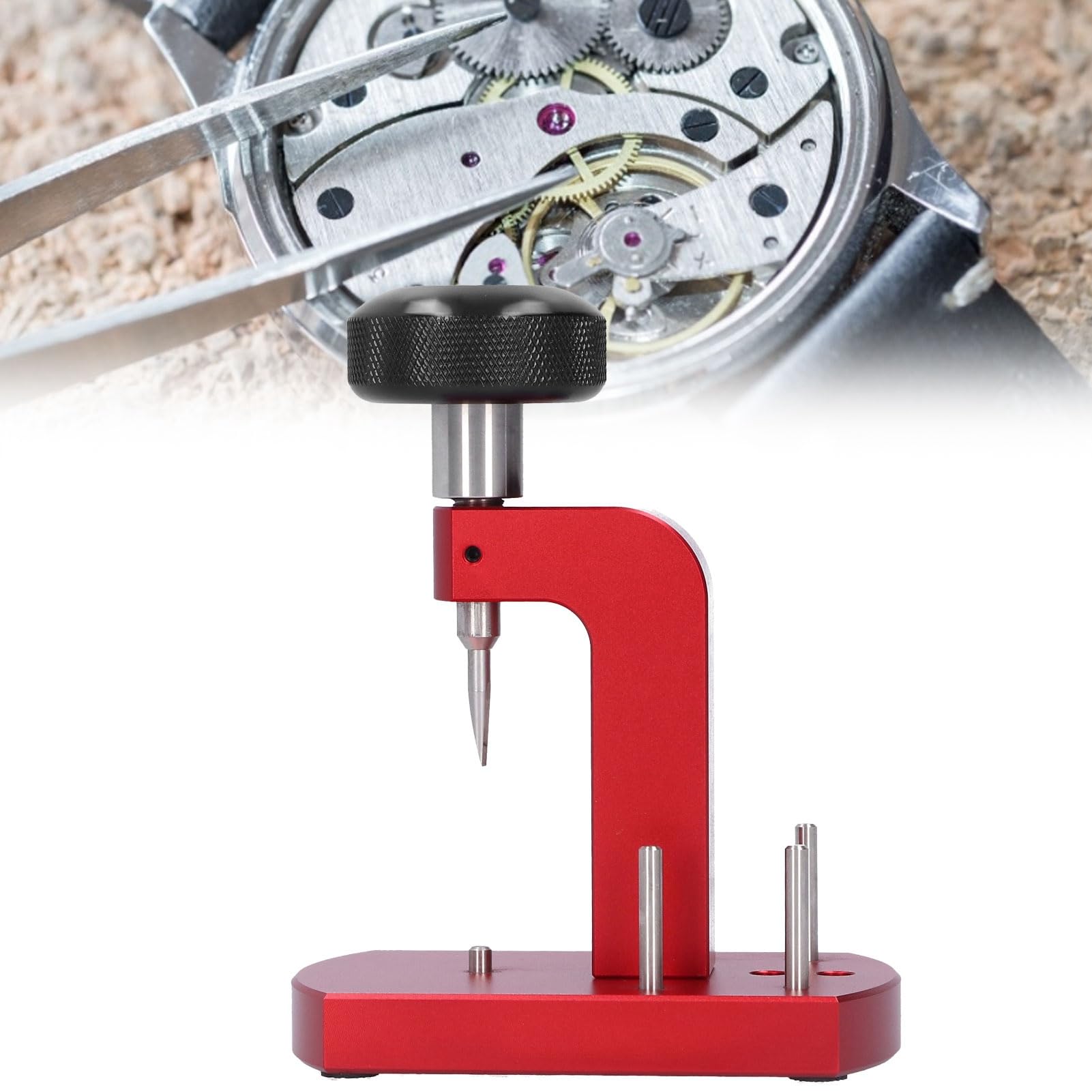 Abrelatas profesional para la parte posterior de relojes, máquina para abrir la tapa inferior del reloj, herramienta de reparación de relojes de aleación con mango ergonómico y