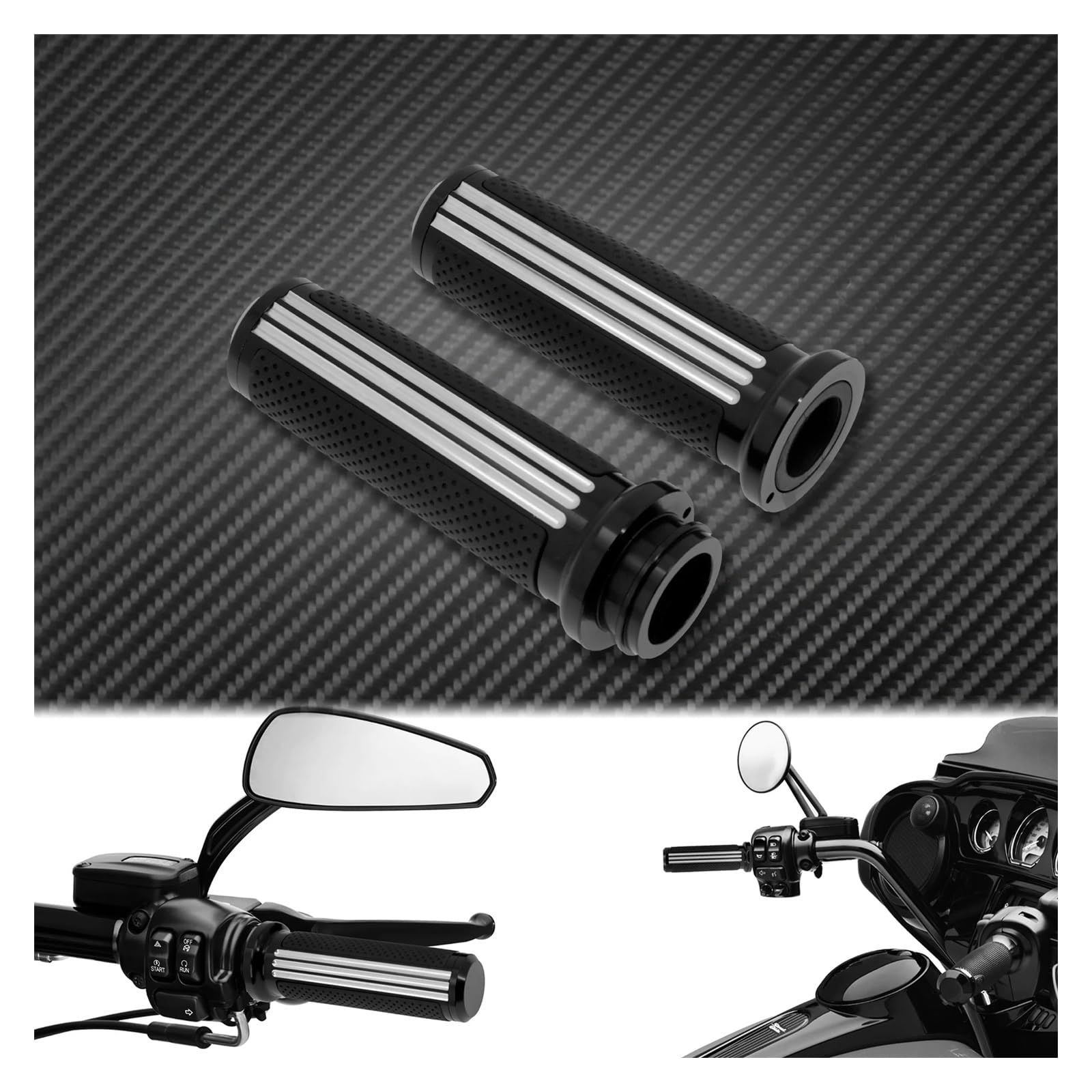 Moto 1 ''25mm Acceleratore elettronico Manubrio Manopole a molla Impugnatura per Har&ley Touring Electra Glide Softail Slim Manopole manubrio