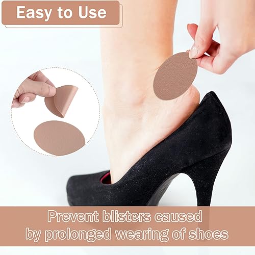 Miniatura 3 de Almohadillas ovaladas, cintas adhesivas, parches de punto, prevención de fricción para talón y dedos para botas, senderismo, zapatos inadecuados