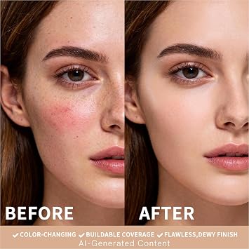 KIMUSE Color Changing Foundation Stick, Medium-Full Coverage, Dewy Finish