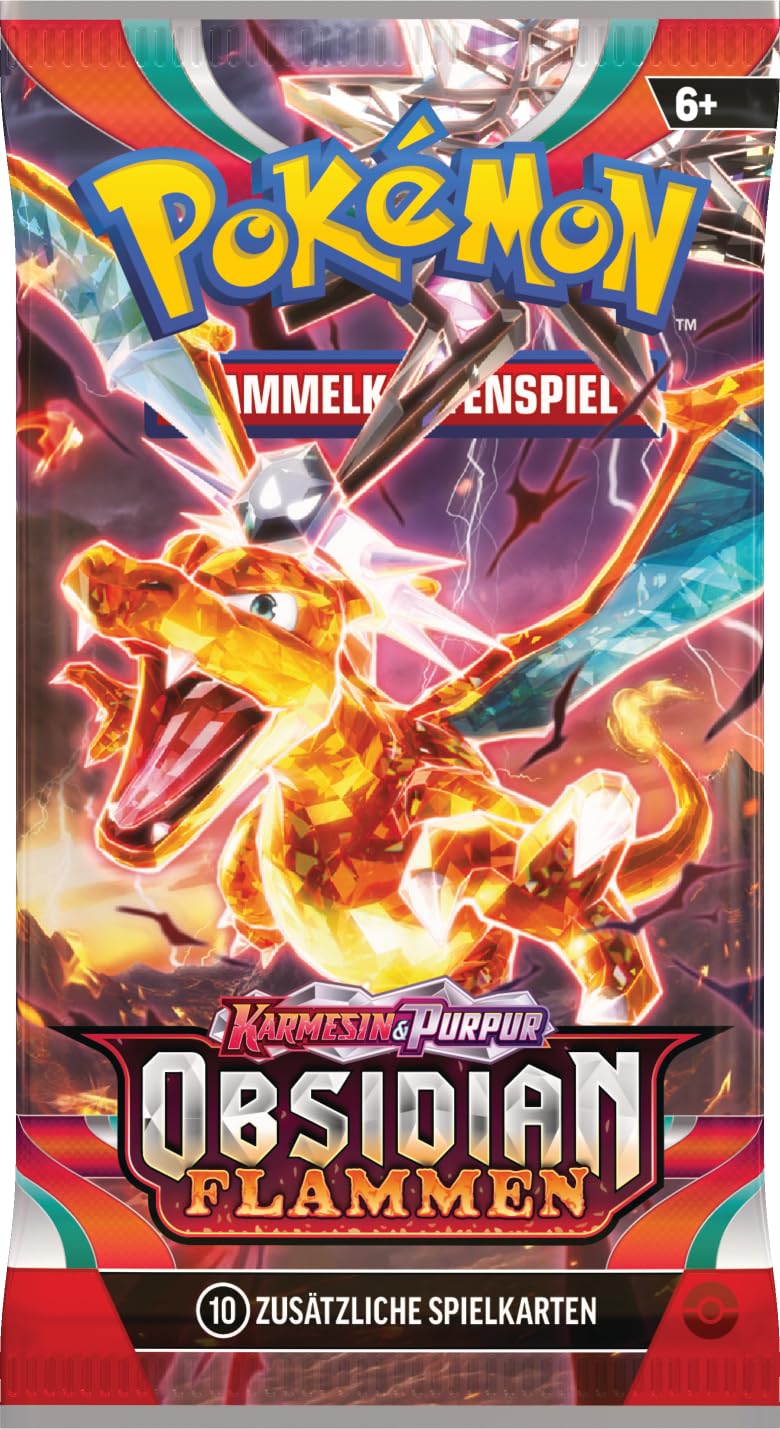 Pokémon-Sammelkartenspiel: Boosterpack-Display-Box Karmesin & Purpur – Obsidianflammen (36 Boosterpacks)