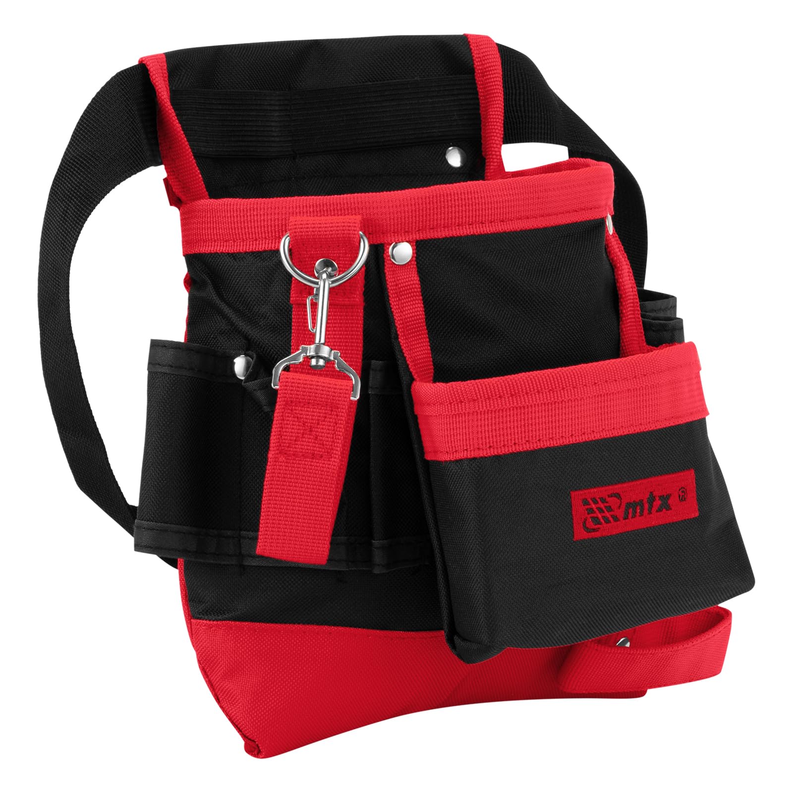 MTX Single Belt Tool Bag with 7 Pockets – Durable Waist Tools Bag for Carrying Hand Tools & Accessories