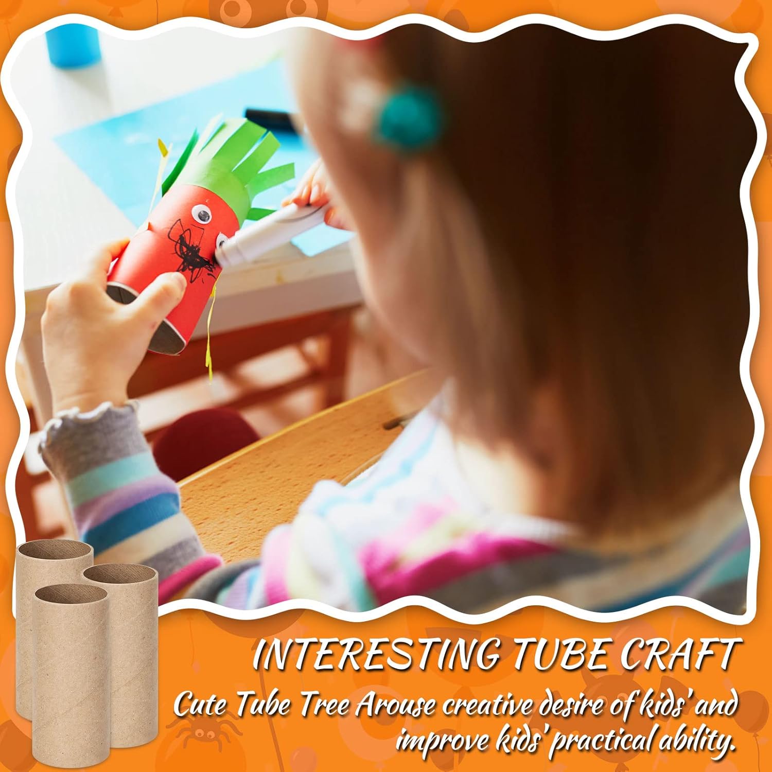 Henoyso 200 Packs Cardboard Tubes for Crafts Toilet Paper Rolls 1.57 x 3.35 Inch Thick Sturdy Paper Rolls for Kids DIY Art Project Classroom Easter Crafts Holiday Decor (Brown)