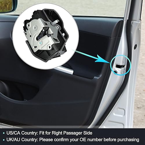 Miniatura 2 de X AUTOHAUX Motor del actuador de la cerradura de la puerta del lado derecho delantero para BMW E60 E65 E70 E90 E92 51217202146 51217059974