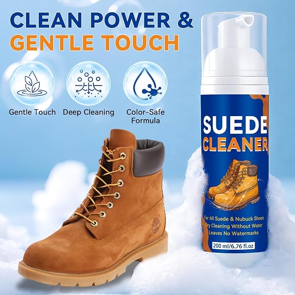 Suede Shoe Cleaner, Professional Shoe Cleaner Removes Stains, Salt, Dirt, Powerful Foam Suede Cleaner Kit for Nubuck, Suede, Knit, Canvas, Boots, Trainer, Suede Fabric of Bags, Furniture, Jacket - 4