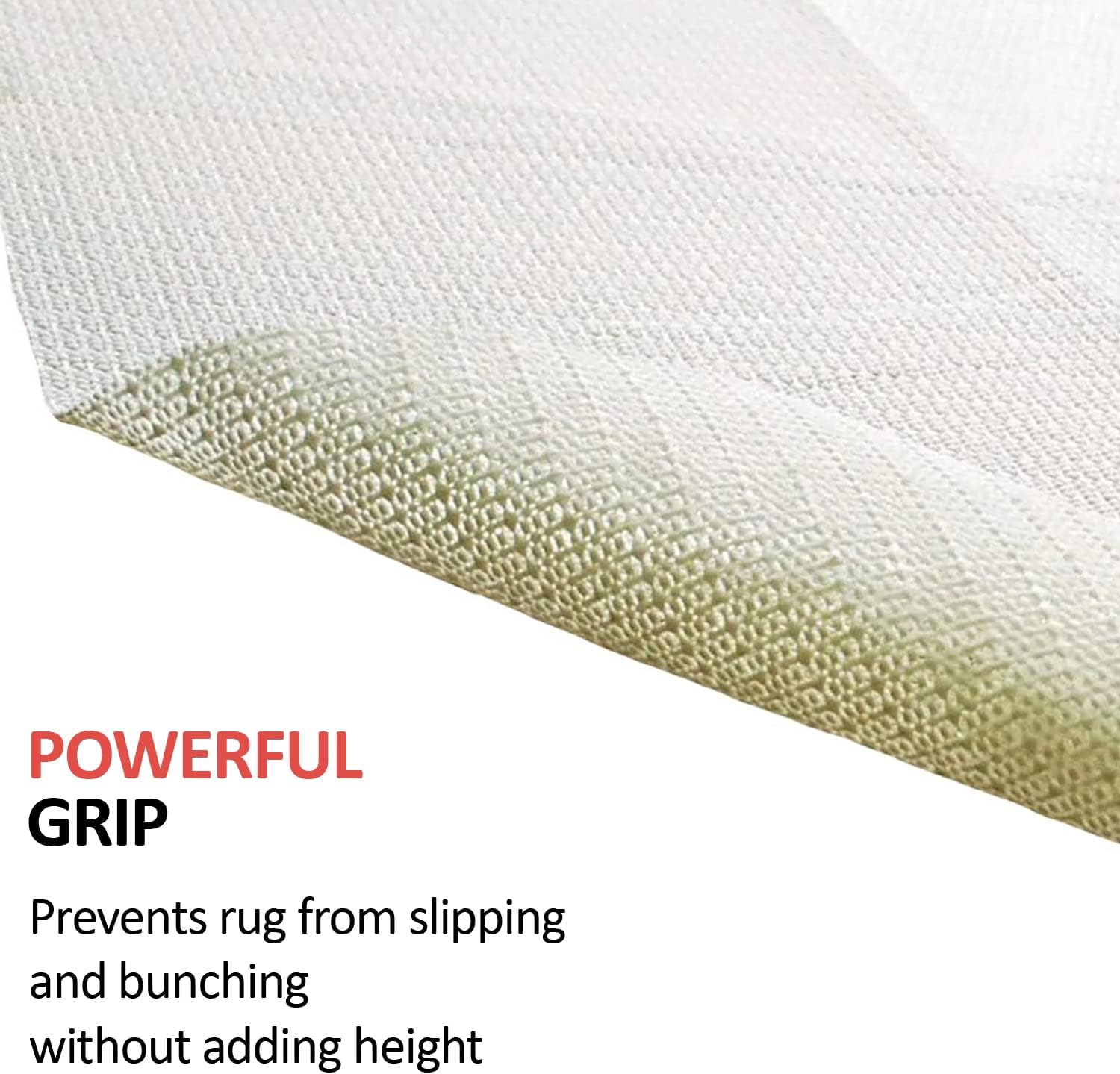 Home Must Haves Beige Non Slip Strong Hold Firm Grip Rug Pad (0.125")