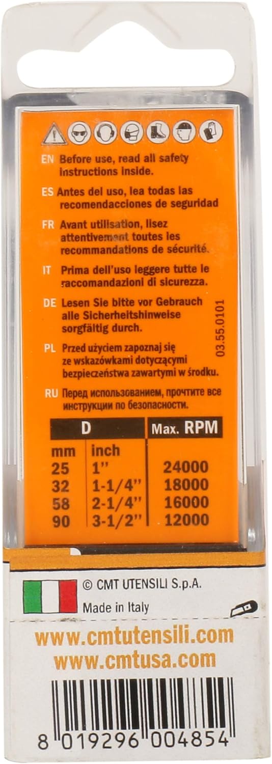 CMT 812.060.11, Solid Carbide Straight Bit, 1/4-Inch Shank, 15/64-Inch Diameter