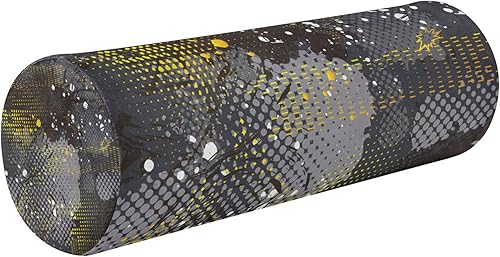 Doodle White Yellow Points Bolster Pillow for Couch Neck Roll Pillow Memory Foam Round Pillow for Neck for Sleep Posture Support Cylinder Pillows