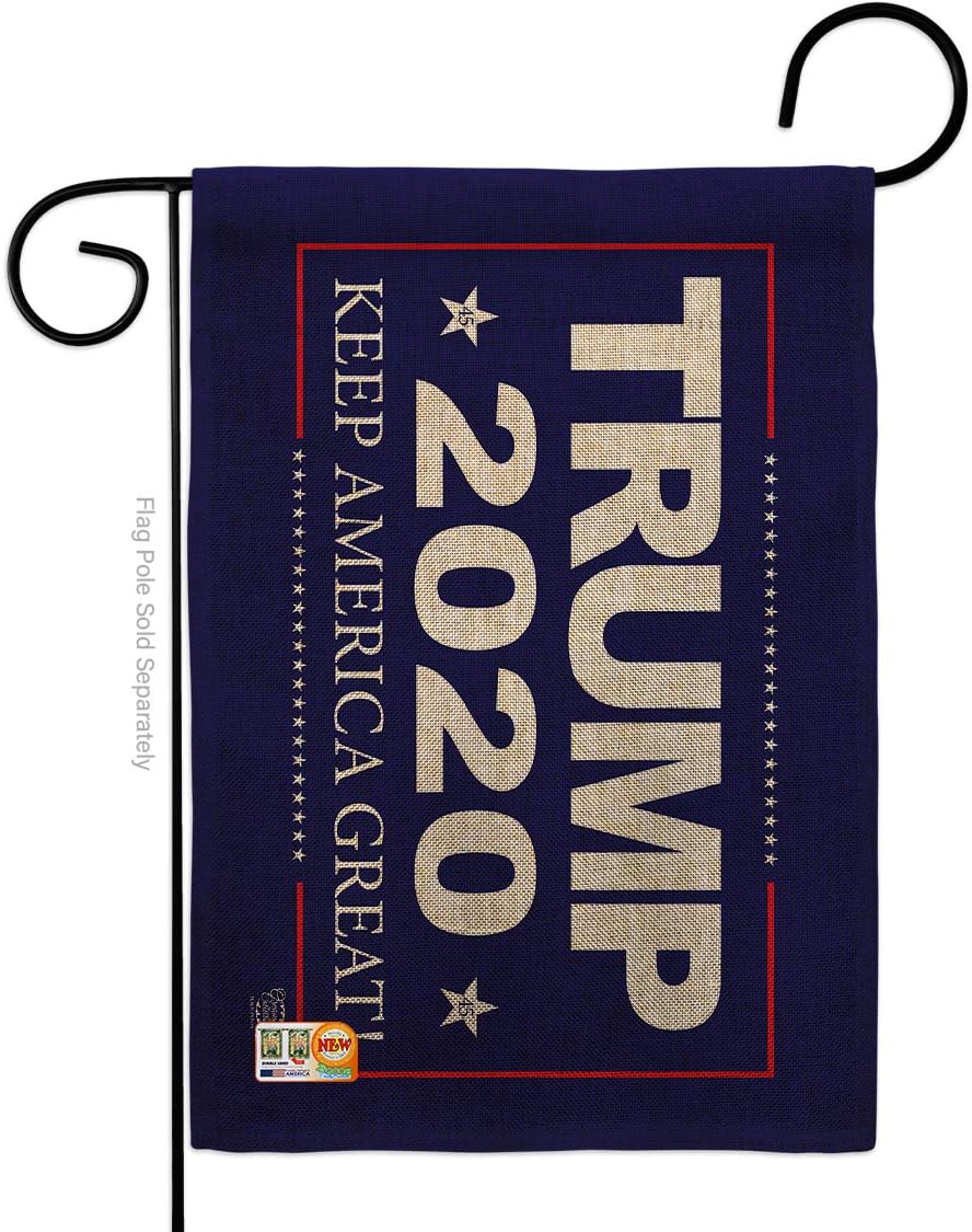Trump 2024 Burlap Garden Flag Americana Political President Democrat Republican Tea Party United State American Election Small Decorative Gift Yard House Banner Double-Sided Made In USA 13 X 18.5