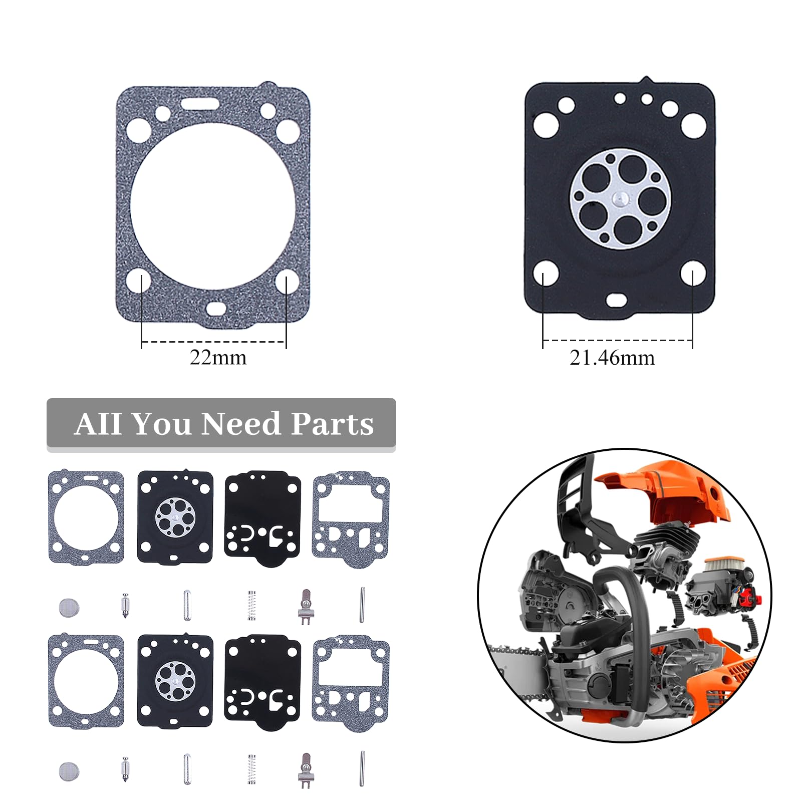 K Carburatore 10 Set Per HUSQVARNA 240 236 235 435 E - Foto 9