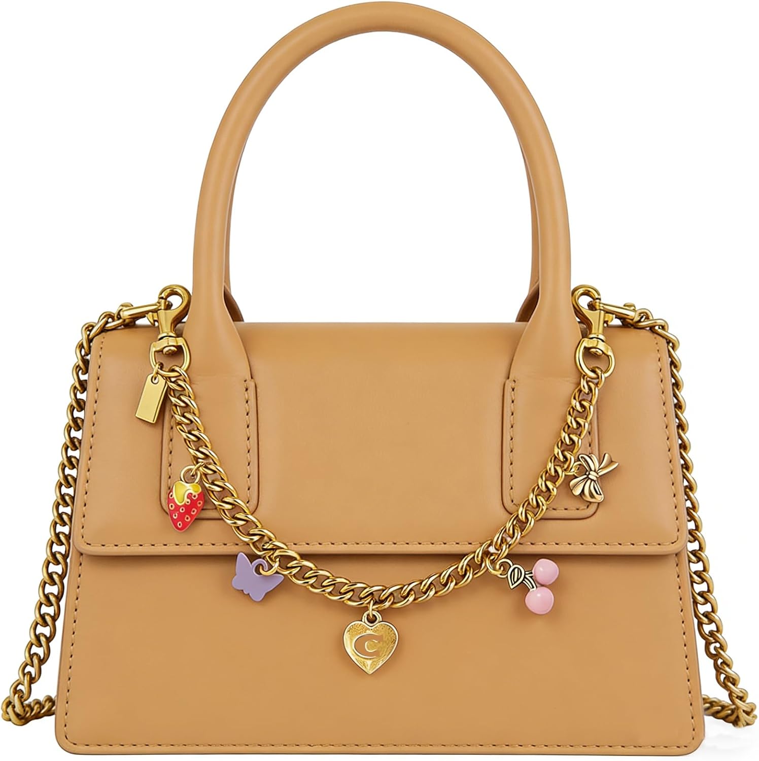 Cute Cherry Gold Bag Charms Wallet Chain Keychains Purse Accessories For Women - Image 3