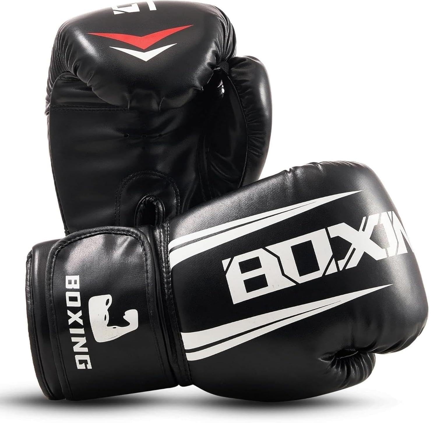 Boxing Gloves Men, Boxing Training Sparring Gloves,Muay Thai, Heavy Punching Bag Gloves 12 OZ,Black