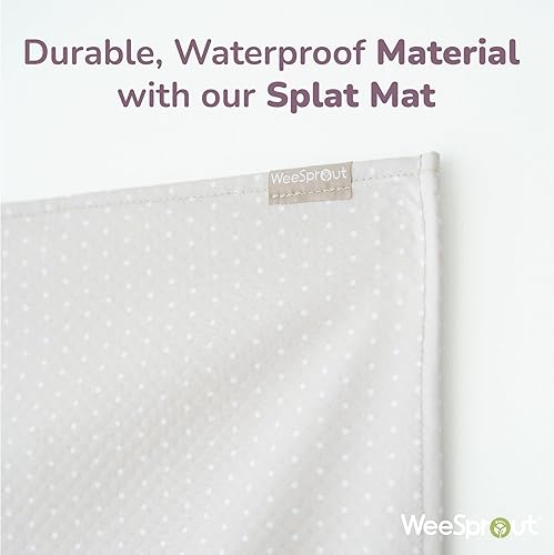 Miniatura 6 de WeeSprout Tapete de juego grande de 51 x 51 pulgadas con superficie duradera e impermeable y parte inferior antideslizante para bebés y niños