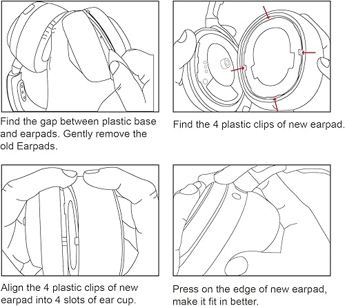 Miniatura 7 de ELZO Almohadillas de repuesto para Steelseries Arctis Nova Pro Wireless, almohadillas de gel refrescante para Nova Pro Wireless (no es compatible