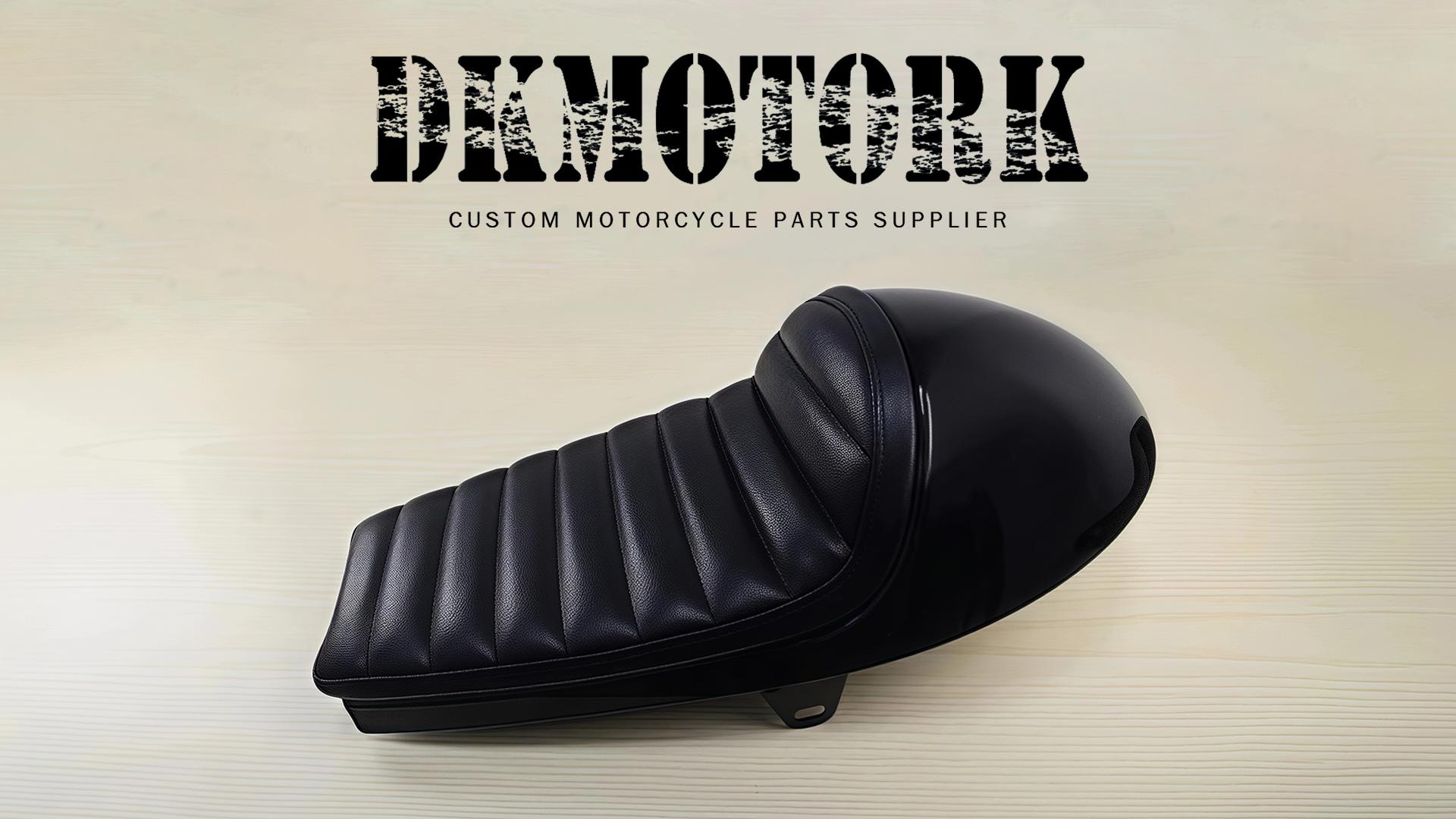 DKMOTORK 0391 Motorcycle Hump Cafe Racer Seat All Black（gloss